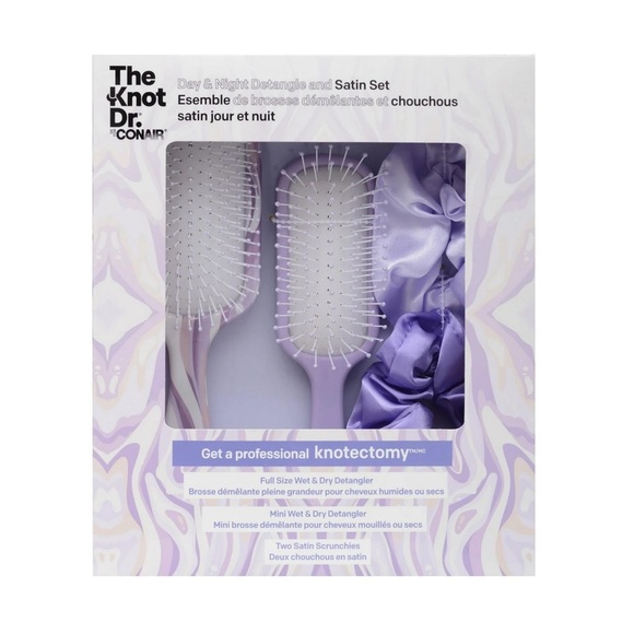 The Knot Dr. Conair Detangle Brush and Scrunchie Set - Picture 1 of 3